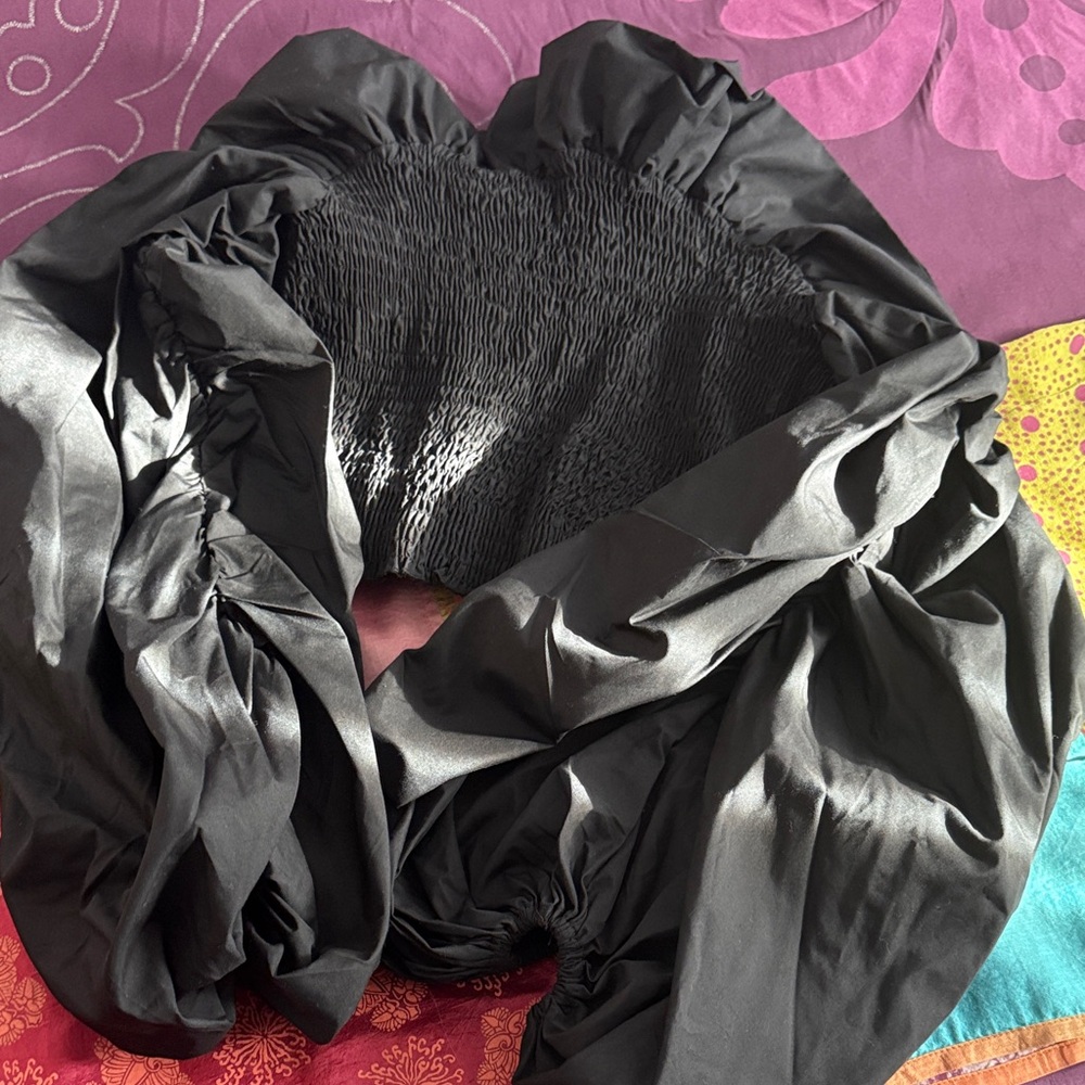 Black Ruched Shirt